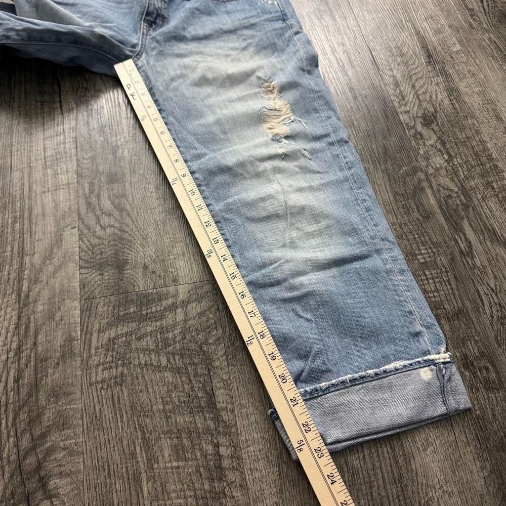 Vintage Y2K Abercrombie & Fitch Distressed Capri Crop Pants Sz 8 - Picture 5 of 8